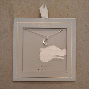 Sterling Silver Moon Pendant Necklace